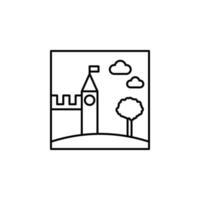 Schloss Gliederung Vektor Symbol