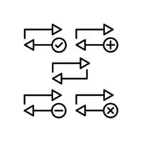 wiederholen, Plus, entfernen, Minus, prüfen Zeichen Vektor Symbol