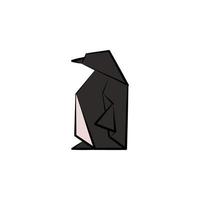 Pinguin farbig Origami Stil Vektor Symbol