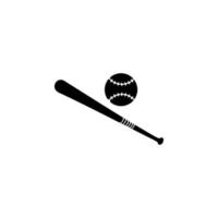 Baseball Schläger und Ball Vektor Symbol