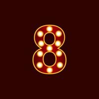 9 Nummer mit Birne Vektor Symbol