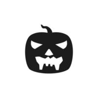 Kürbis Halloween Silhouette Vektor Symbol