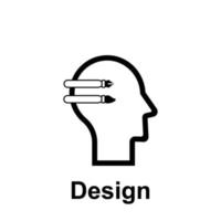 Mensch Geist, Design Vektor Symbol