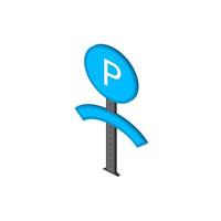 Parkplatz Bereich isometrisch Vektor Symbol