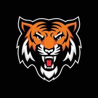 Tiger Maskottchen Logo Sport Design vektor