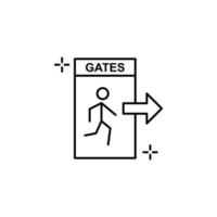 grindar, flygplats vektor ikon