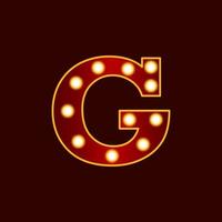 G, Alphabet Brief mit Birne Vektor Symbol