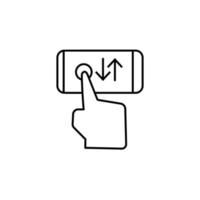 Smartphone, stören, Umzug, Finger Vektor Symbol