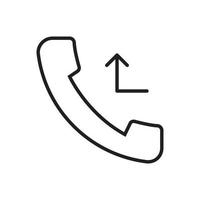 redigerbar ikon av missade ringa upp, vektor illustration isolerat på vit bakgrund. använder sig av för presentation, hemsida eller mobil app