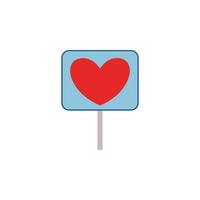 Valentinstag s Tag, Lutscher, Herz Vektor Symbol