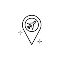 Standort, Flugzeug, Flughafen Vektor Symbol