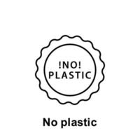 kein Plastikvektorsymbol vektor