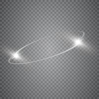 Weiß glühend glänzend Linien Wirkung. leuchtend Weiß Linien von Geschwindigkeit. Licht glühend Wirkung. Licht Weg Welle. Feuer Pfad Spur Linie und Glühen Kurve drehen. vektor