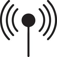 signal kommunikation information förbindelse trådlös ikon symbol vektor bild, illustration av de nätverk wiFi i svart bild. eps 10