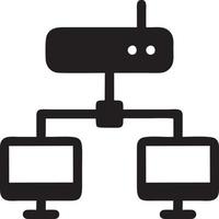 Signal Kommunikation Information Verbindung kabellos Symbol Symbol Vektor Bild, Illustration von das Netzwerk W-lan im schwarz Bild. eps 10