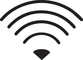 signal kommunikation information förbindelse trådlös ikon symbol vektor bild, illustration av de nätverk wiFi i svart bild. eps 10