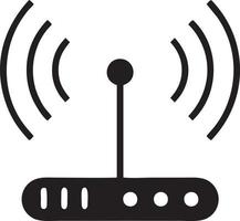 Signal Kommunikation Information Verbindung kabellos Symbol Symbol Vektor Bild, Illustration von das Netzwerk W-lan im schwarz Bild. eps 10