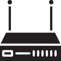 Signal Kommunikation Information Verbindung kabellos Symbol Symbol Vektor Bild, Illustration von das Netzwerk W-lan im schwarz Bild. eps 10