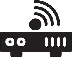 signal kommunikation information förbindelse trådlös ikon symbol vektor bild, illustration av de nätverk wiFi i svart bild. eps 10