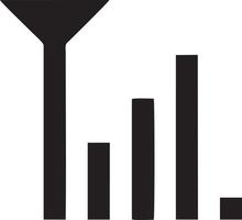 Signal Kommunikation Information Verbindung kabellos Symbol Symbol Vektor Bild, Illustration von das Netzwerk W-lan im schwarz Bild. eps 10