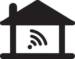 Signal Kommunikation Information Verbindung kabellos Symbol Symbol Vektor Bild, Illustration von das Netzwerk W-lan im schwarz Bild. eps 10