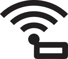 Signal Kommunikation Information Verbindung kabellos Symbol Symbol Vektor Bild, Illustration von das Netzwerk W-lan im schwarz Bild. eps 10