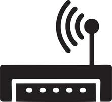 signal kommunikation information förbindelse trådlös ikon symbol vektor bild, illustration av de nätverk wiFi i svart bild. eps 10