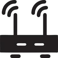 Signal Kommunikation Information Verbindung kabellos Symbol Symbol Vektor Bild, Illustration von das Netzwerk W-lan im schwarz Bild. eps 10