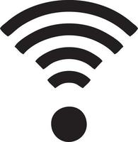 Signal Kommunikation Information Verbindung kabellos Symbol Symbol Vektor Bild, Illustration von das Netzwerk W-lan im schwarz Bild. eps 10