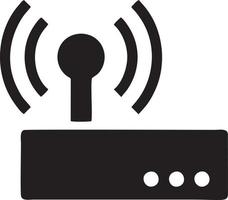 Signal Kommunikation Information Verbindung kabellos Symbol Symbol Vektor Bild, Illustration von das Netzwerk W-lan im schwarz Bild. eps 10