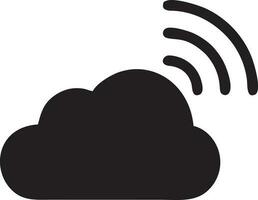 Signal Kommunikation Information Verbindung kabellos Symbol Symbol Vektor Bild, Illustration von das Netzwerk W-lan im schwarz Bild. eps 10