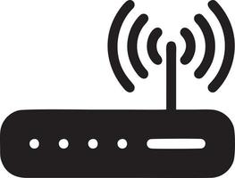 Signal Kommunikation Information Verbindung kabellos Symbol Symbol Vektor Bild, Illustration von das Netzwerk W-lan im schwarz Bild. eps 10