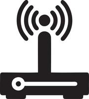 signal kommunikation information förbindelse trådlös ikon symbol vektor bild, illustration av de nätverk wiFi i svart bild. eps 10