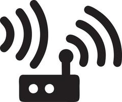 Signal Kommunikation Information Verbindung kabellos Symbol Symbol Vektor Bild, Illustration von das Netzwerk W-lan im schwarz Bild. eps 10