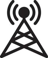 signal kommunikation information förbindelse trådlös ikon symbol vektor bild, illustration av de nätverk wiFi i svart bild. eps 10