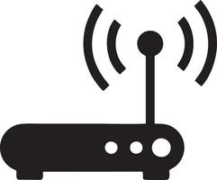 Signal Kommunikation Information Verbindung kabellos Symbol Symbol Vektor Bild, Illustration von das Netzwerk W-lan im schwarz Bild. eps 10