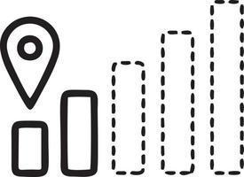 Signal Kommunikation Information Verbindung kabellos Symbol Symbol Vektor Bild, Illustration von das Netzwerk W-lan im schwarz Bild. eps 10