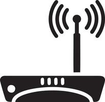 Signal Kommunikation Information Verbindung kabellos Symbol Symbol Vektor Bild, Illustration von das Netzwerk W-lan im schwarz Bild. eps 10