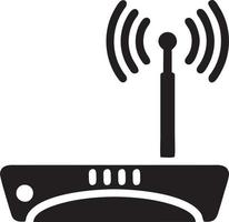 signal kommunikation information förbindelse trådlös ikon symbol vektor bild, illustration av de nätverk wiFi i svart bild. eps 10