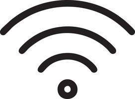 Signal Kommunikation Information Verbindung kabellos Symbol Symbol Vektor Bild, Illustration von das Netzwerk W-lan im schwarz Bild. eps 10