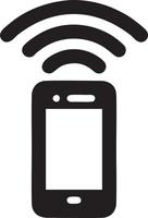 signal kommunikation information förbindelse trådlös ikon symbol vektor bild, illustration av de nätverk wiFi i svart bild. eps 10