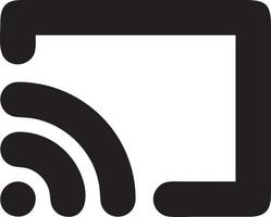 Signal Kommunikation Information Verbindung kabellos Symbol Symbol Vektor Bild, Illustration von das Netzwerk W-lan im schwarz Bild. eps 10