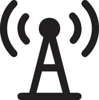 Signal Kommunikation Information Verbindung kabellos Symbol Symbol Vektor Bild, Illustration von das Netzwerk W-lan im schwarz Bild. eps 10