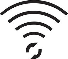 Signal Kommunikation Information Verbindung kabellos Symbol Symbol Vektor Bild, Illustration von das Netzwerk W-lan im schwarz Bild. eps 10