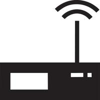 signal kommunikation information förbindelse trådlös ikon symbol vektor bild, illustration av de nätverk wiFi i svart bild. eps 10