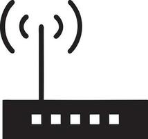 Signal Kommunikation Information Verbindung kabellos Symbol Symbol Vektor Bild, Illustration von das Netzwerk W-lan im schwarz Bild. eps 10