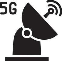 Signal Kommunikation Information Verbindung kabellos Symbol Symbol Vektor Bild, Illustration von das Netzwerk W-lan im schwarz Bild. eps 10