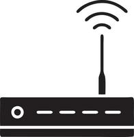 Signal Kommunikation Information Verbindung kabellos Symbol Symbol Vektor Bild, Illustration von das Netzwerk W-lan im schwarz Bild. eps 10