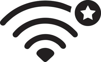 Signal Kommunikation Information Verbindung kabellos Symbol Symbol Vektor Bild, Illustration von das Netzwerk W-lan im schwarz Bild. eps 10