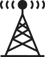 Signal Kommunikation Information Verbindung kabellos Symbol Symbol Vektor Bild, Illustration von das Netzwerk W-lan im schwarz Bild. eps 10